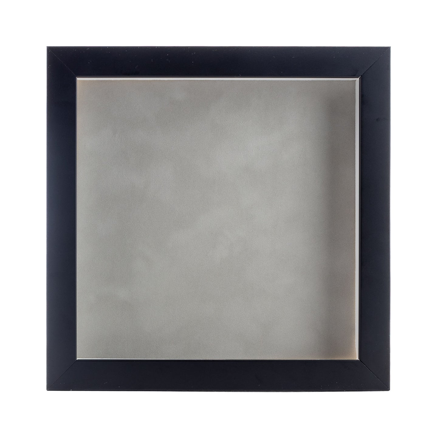 Black Shadow Box Frame With Light Grey Acid-Free Suede Backing