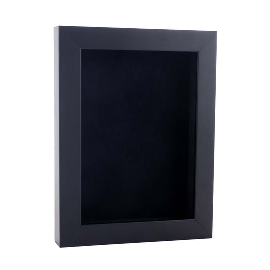 Black Shadow Box Frame With Black Acid-Free Suede Backing