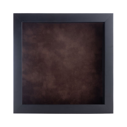 Black Shadow Box Frame With Brown Acid-Free Suede Backing