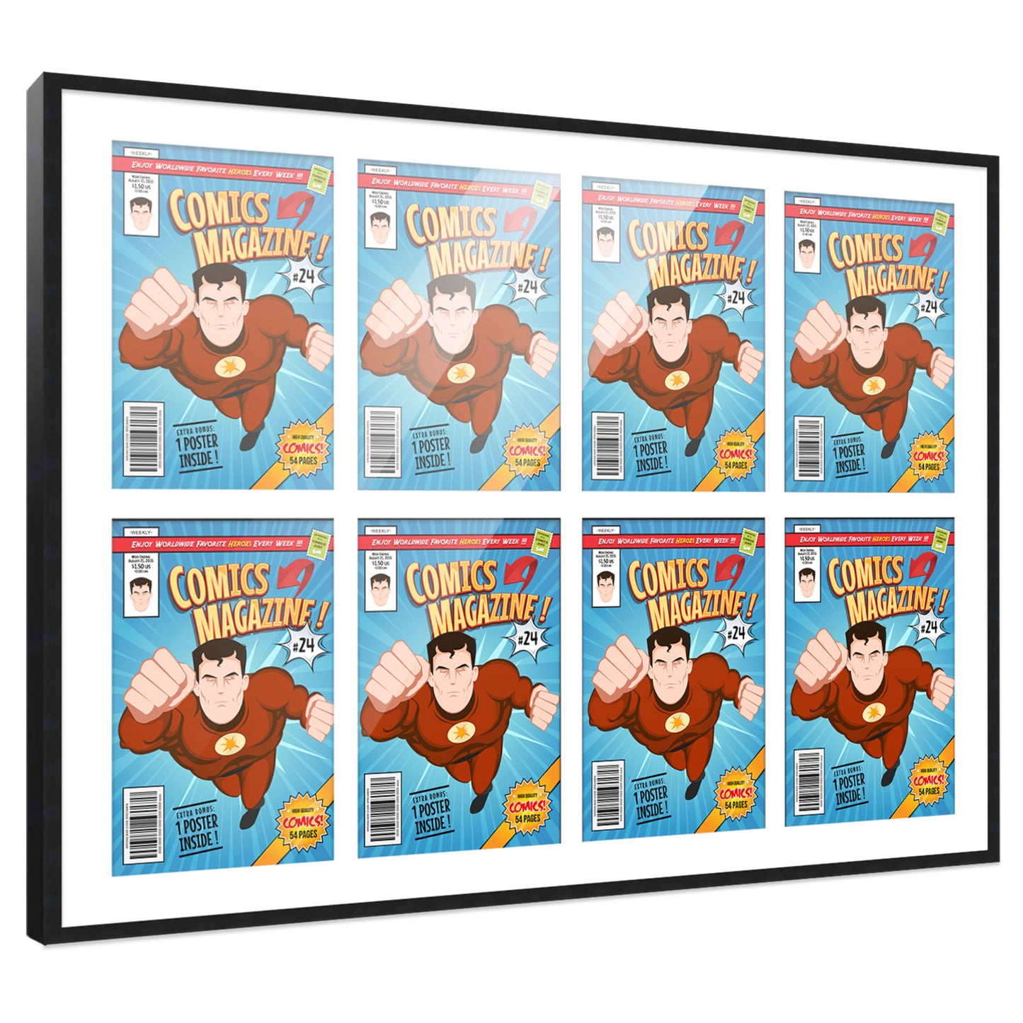 Comic Book Frame for 8 Comic Books