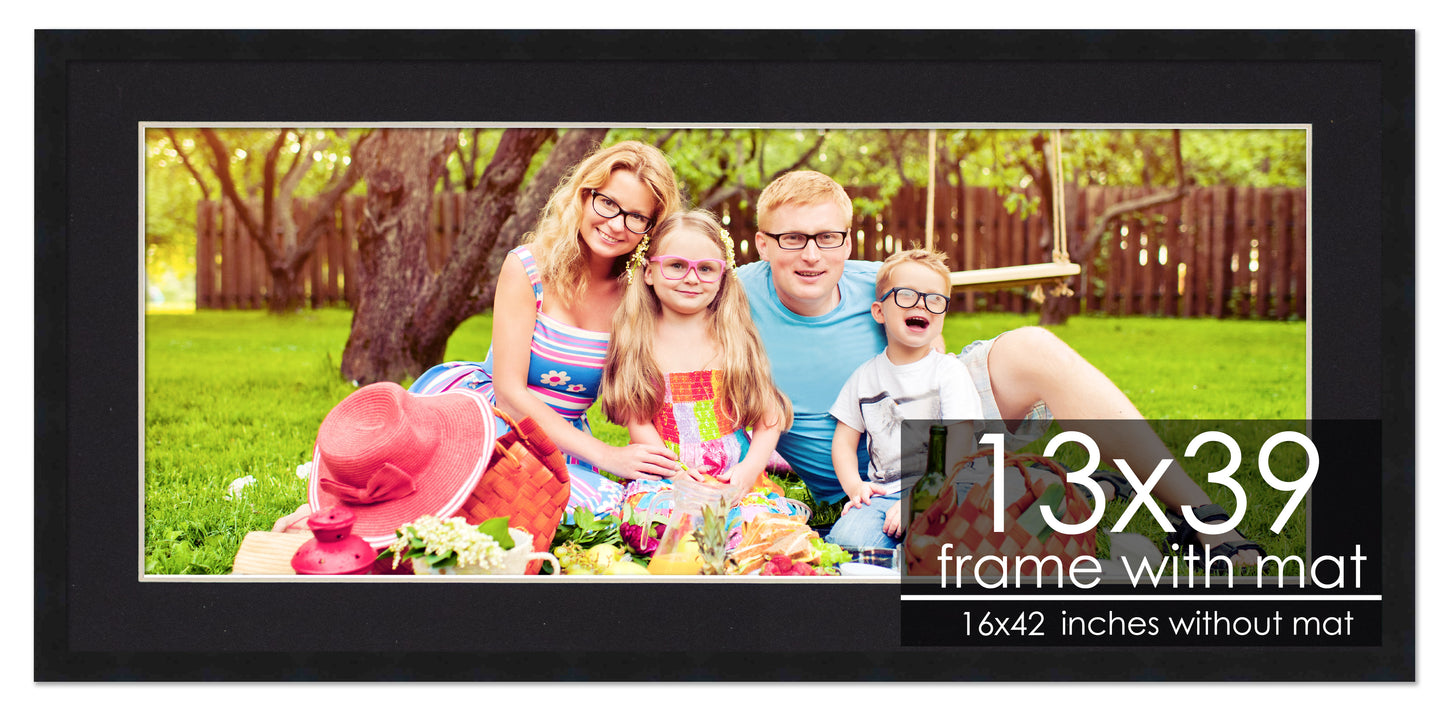 Black Frame with Black Mat