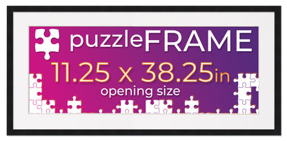 Black Frame With White Mat for Jigsaw Puzzles