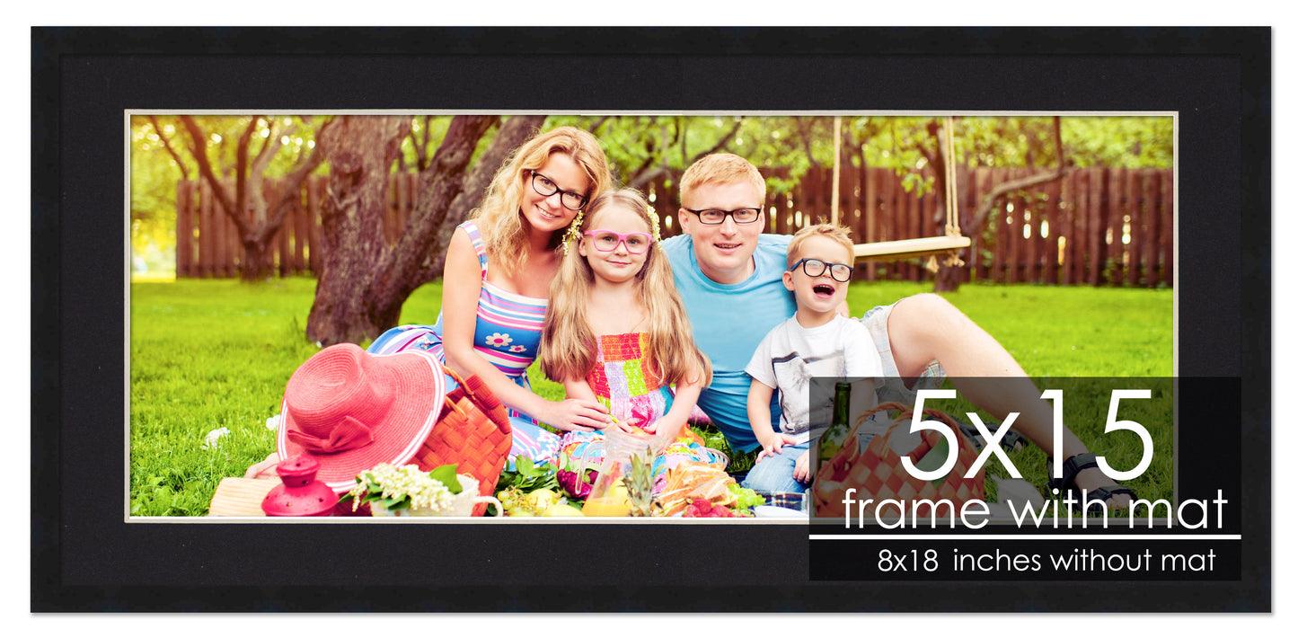 Black Frame with Black Mat
