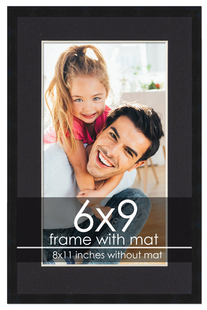 Black Frame with Black Mat