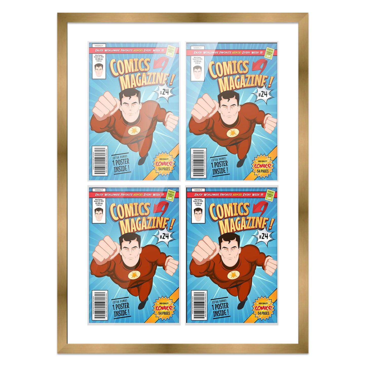 Comic Book Frame for 4 Comic Books