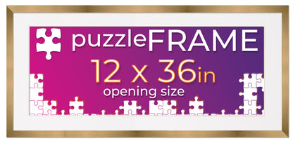 Bronze Frame With White Mat for Jigsaw Puzzles