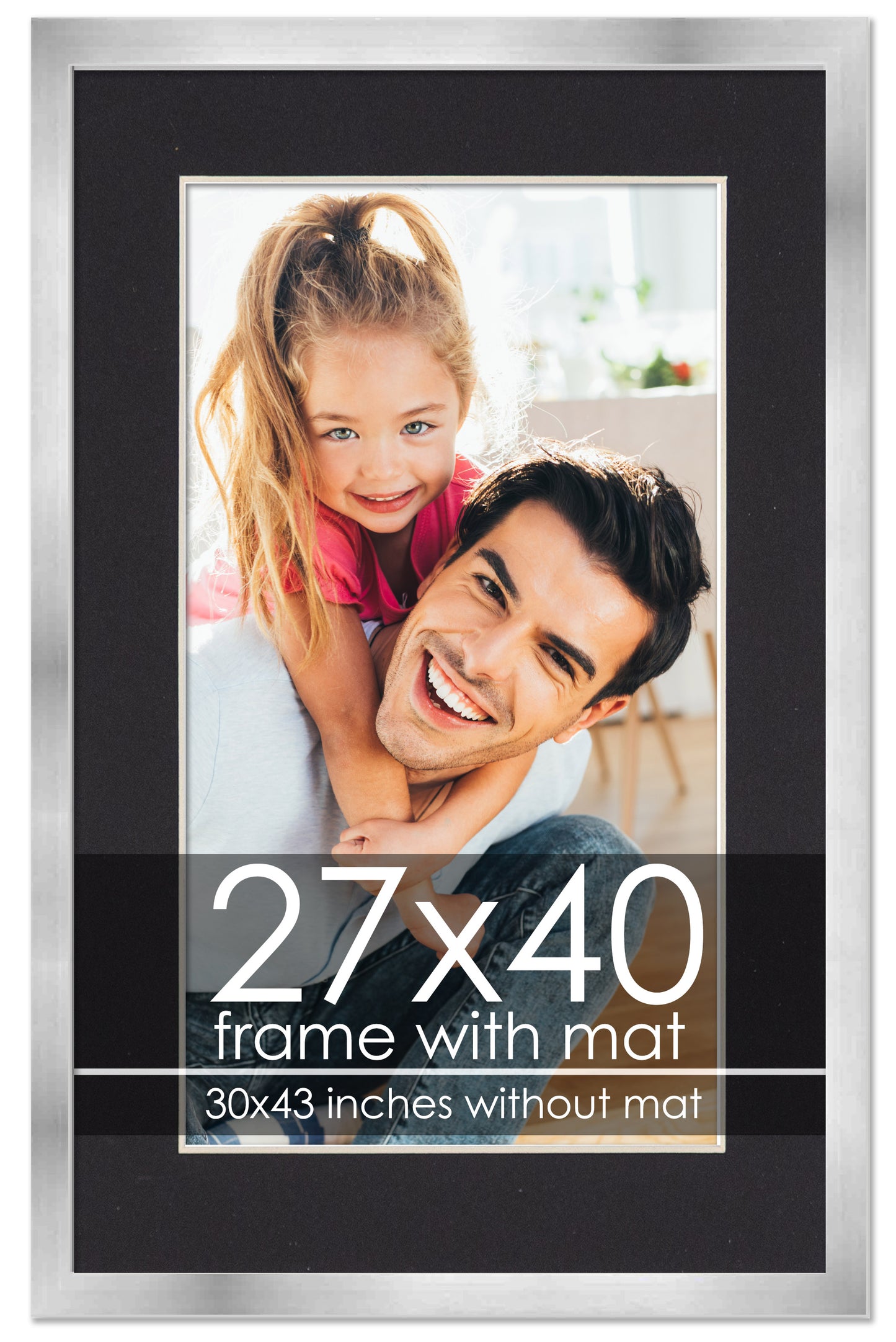 Silver Frame with Black Mat