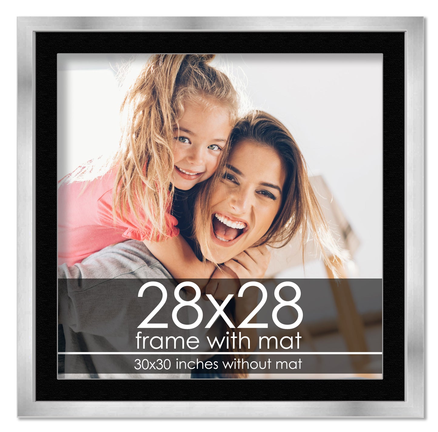 Silver Frame with Black Mat