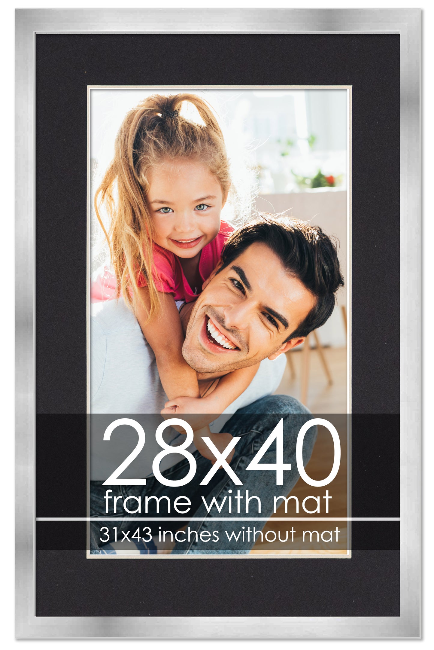 Silver Frame with Black Mat