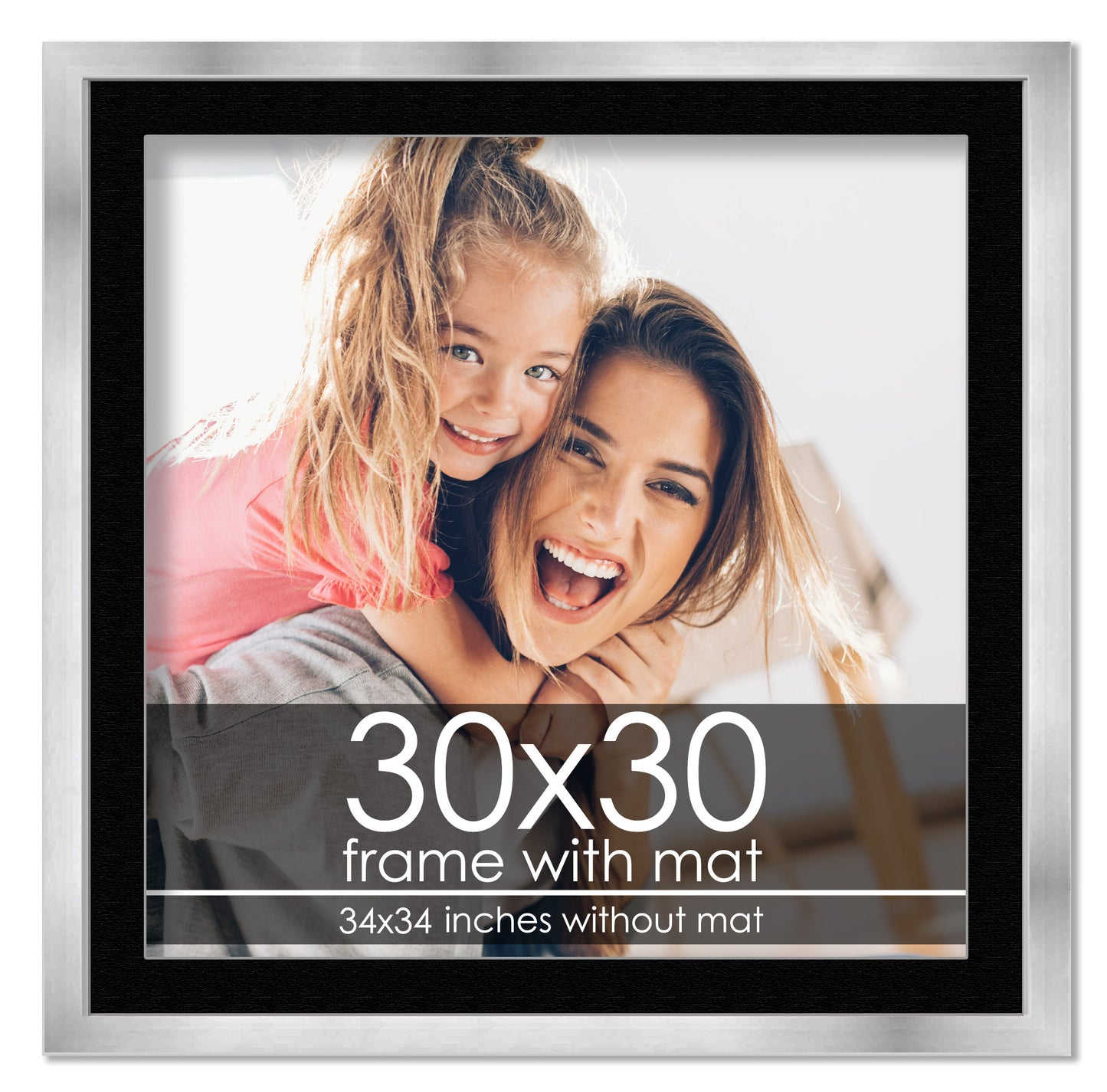Silver Frame with Black Mat