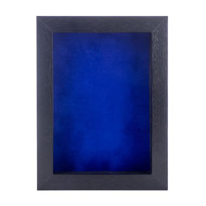 Textured Black Shadow Box Frame With Royal Blue Acid-Free Suede Backing