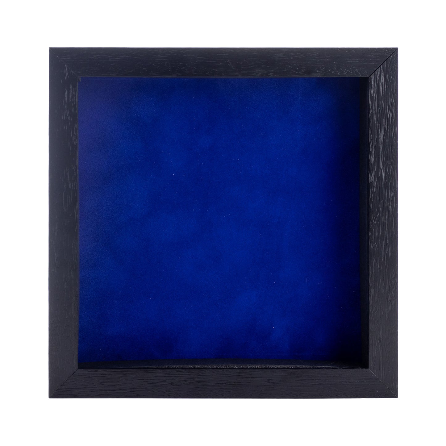 Textured Black Shadow Box Frame With Royal Blue Acid-Free Suede Backing