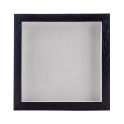 Textured Black Shadow Box Frame With White Acid-Free Suede Backing