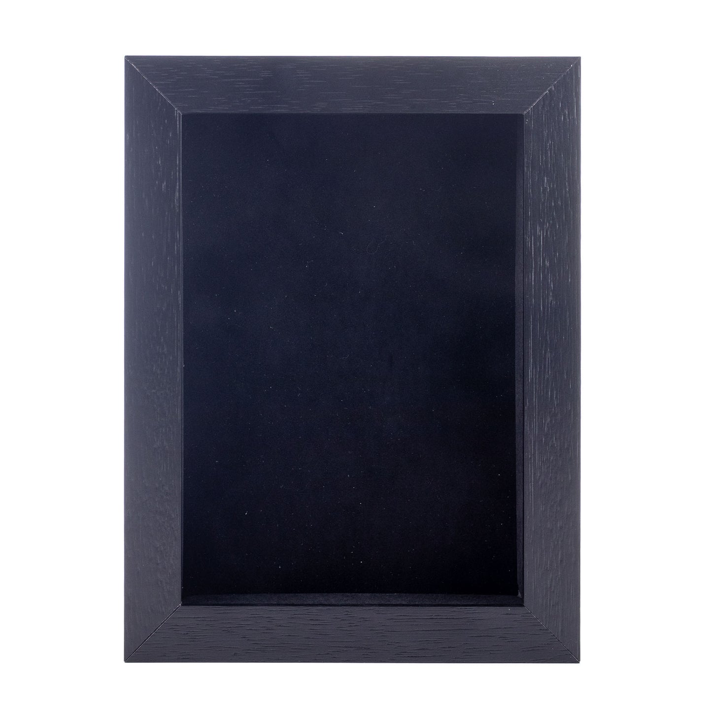 Textured Black Shadow Box Frame With Black Acid-Free Suede Backing