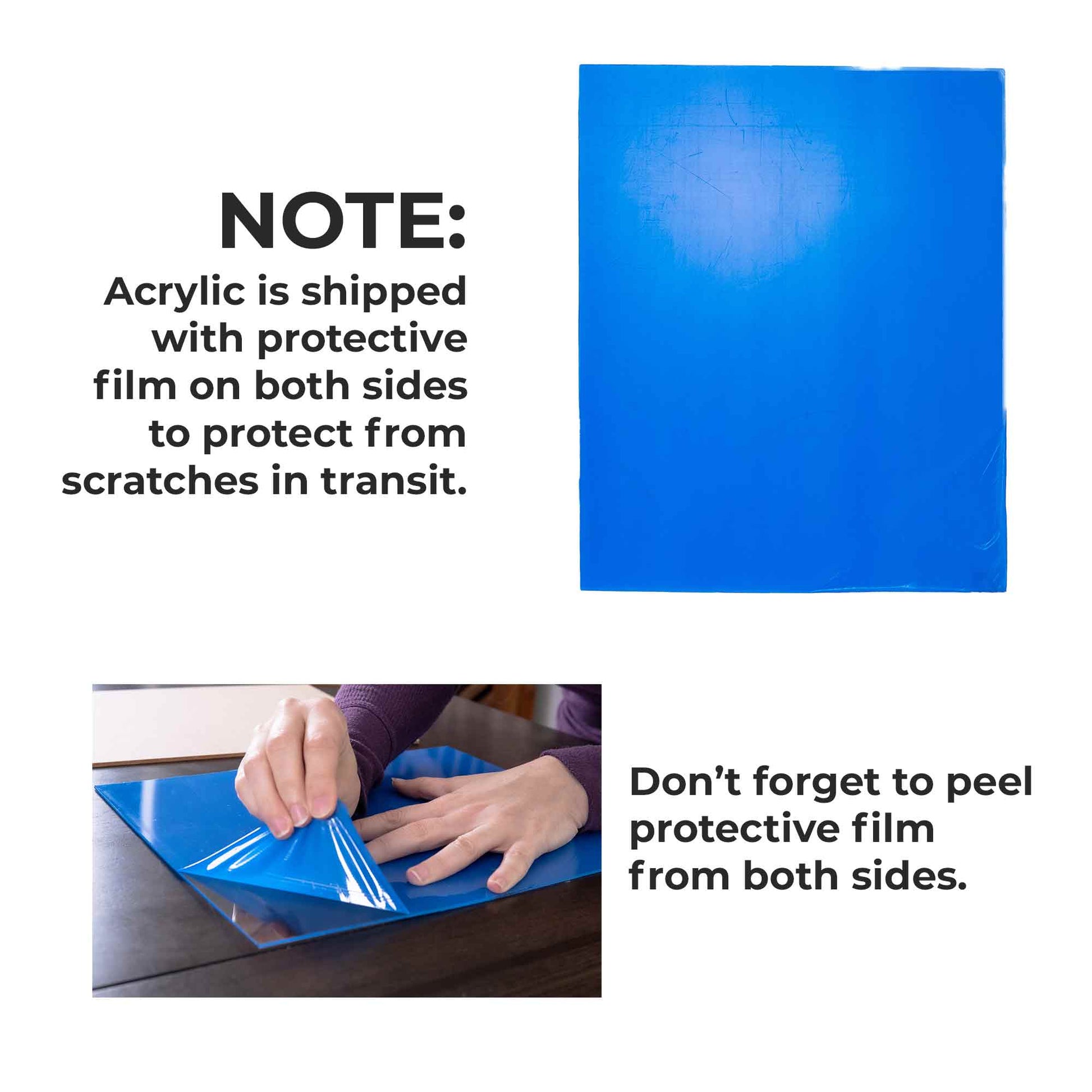 Non-Glare Acrylic Replacement for 8x8 Picture Frame, Replacement